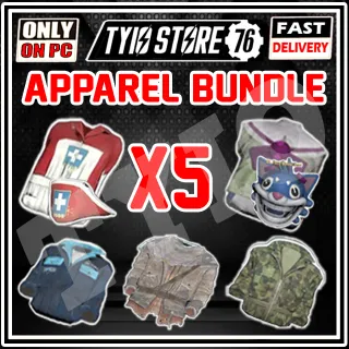 Apparel (RED ASYLUM  FOREST CAMO JUMPSUIT  TATTER FIELD JACKET  MR FUZZY CLEAN OUTFIT  WHITE POWDER JUMPSUIT )