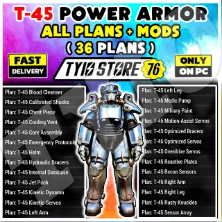 T-45 POWER ARMOR PLANS & MODS