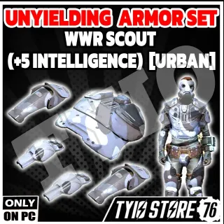 UNYIELDING WWR SCOUT armor  +5 INT