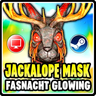 Fasnacht Glowing Jackalope mask