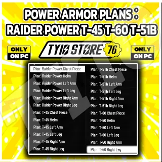 POWER ARMOR PLANS