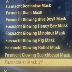 6 glowing masks