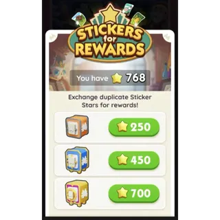 Stars for Vault Monopoly Go