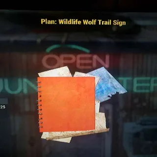 Wildlife Wolf Trail Sign