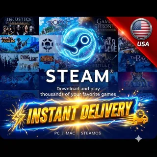 🇺🇸$10.00 Steam Gift Card –🇺🇸 USA – Instant Delivery