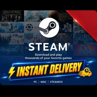 $25.00 Steam Gift Card –🌐 Global – Instant Delivery