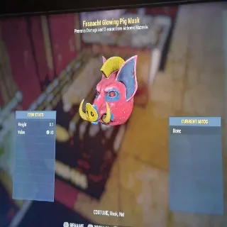 Glowing Pig Mask