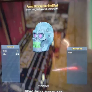 Glowing Bone Head  Mask