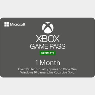 Xbox Game Pass Ultimate 1 Month Sub Card, Xbox One (Game Pass + Live Gold)