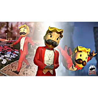 Fallout 76 - Mr. Vault Boy Mascot Outfit and Head Skin DLC Bethesda Key