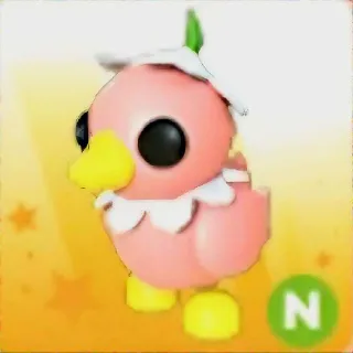 Neon Flower Power Duckling