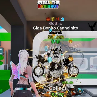 Gothic Giga Bonito Cannoinito | 4 Traits | 588M/s | Fortnite Steal The Brainrot
