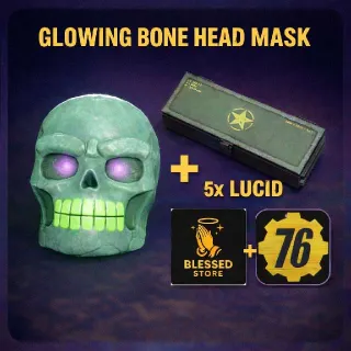New Glowing Bone Head Mask