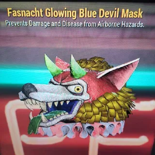 Glowing BLUE Devil Mask