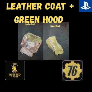 Leather Coat + Green Hood