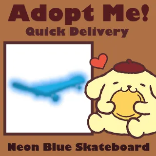 Neon Blue Skateboard