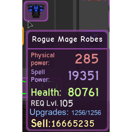 Gear Rogue Mage Robes Dq In Game Items Gameflip - roblox dq