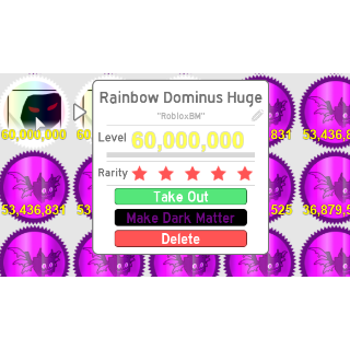 Other 4x Rainbow Dominus Huge In Game Items Gameflip - roblox pink dominus