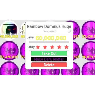 Roblox Pet Simulator Rainbow Dominus Huge