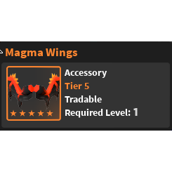 Gear Magma Wings Wz In Game Items Gameflip