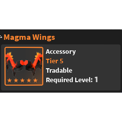 Gear Magma Wings Wz In Game Items Gameflip - wings roblox gear id