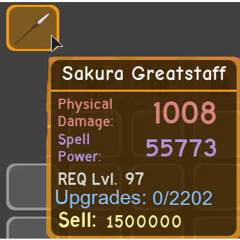 Gear Sakura Greatstaff Dq In Game Items Gameflip