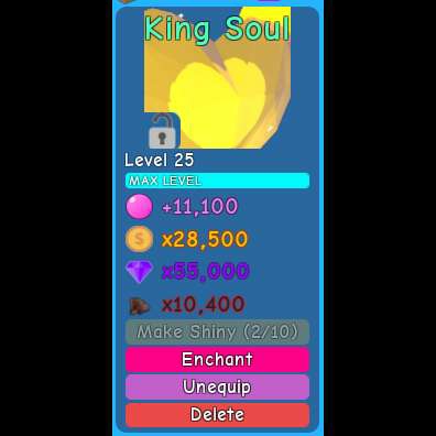 Pet King Soul Bgs In Game Items Gameflip - shiny giant robot roblox