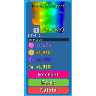 Pet 1x Shiny Rainbow Serpent In Game Items Gameflip