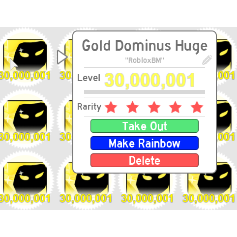Other 1x Gold Dominus Huge In Game Items Gameflip - gold roblox dominus