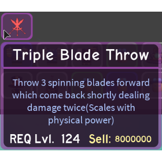 Roblox Dungeon Quest Blade Throw Gear Triple Blade Throw Dq In Game Items Gameflip