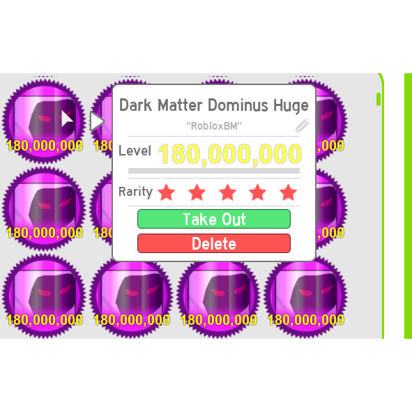 Pet 8x Dm Dominus Huge 180m In Game Items Gameflip - roblox pet simulator dark matter dominus huge