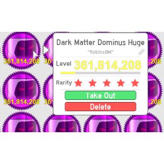 Pet 4x Dm Dominus Huge 361m In Game Items Gameflip - roblox pet simulator dark matter dominus huge pet super rare 361