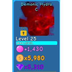 Other 1x Demonic Hydra Max Lvl In Game Items Gameflip - 