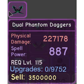 Gear Dual Phantom Daggers In Game Items Gameflip