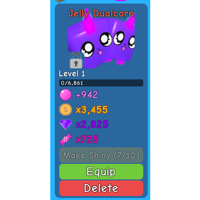 Jelly Roblox Game Pet 1x Jelly Dualcorn Bgs In Game Items Gameflip