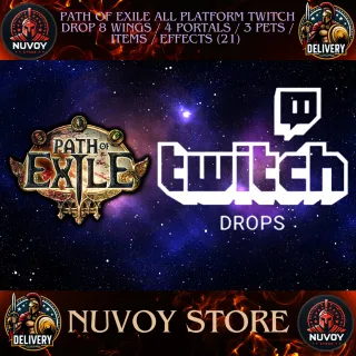 PATH OF EXILE ALL PLATFORM TWITCH DROP 8 WINGS / 4 PORTALS / 3 PETS / ITEMS / EFFECTS (21) 