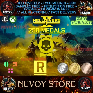 HELLDIVERS 2 // 250 Medals + 300 Samples Free + Requisitions Free + Xp Free + Xp Weapon Free // Fast Delivery // all Platform