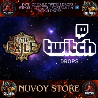 PATH OF EXILE ALL PLATFORM TWITCH DROP /WINGS / EFFECTS / PORTALS (14) ☑️ TW