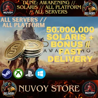 Dune Awakening 50.000.000 Solaris + Bonus // All Server // All Platform / NA / EU / SEA // Fast Delivery