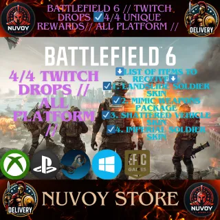 BATTLEFIELD 6 // twitch drops ☑️4/4 unique rewards// ALL PLATFORM //