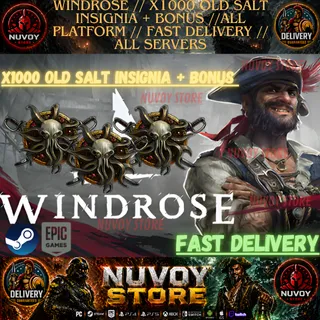 WINDROSE // X1000 Old Salt INSIGNIA + bonus // All Platform // FAST DELIVERY // ALL SERVERS