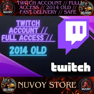 TWITCH ACCOUNT // FULL ACCESS // 2014 OLD // Fast Delivery // Safe