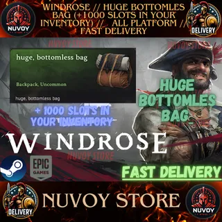 WINDROSE // Huge Bottomles Bag (+1000 Slots in your inventory) // All Platform // FAST DELIVERY