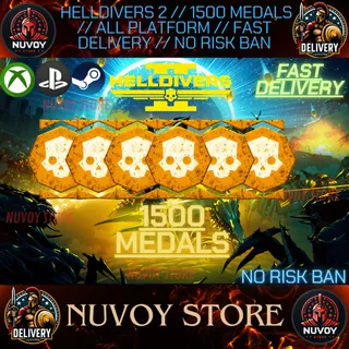 HELLDIVERS 2 // 1500 MEDALS // ALL PLATFORM // FAST DELIVERY // STEAM + PS + XBOX