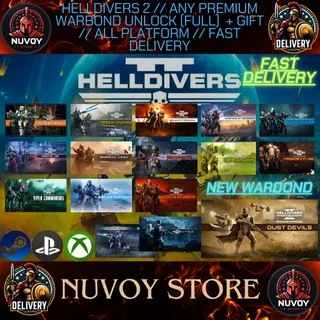 Helldivers 2 // ANY PREMIUM WARBOND UNLOCK (full)  + Gift // ALL PLATFORM // fast delivery