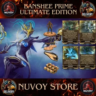 Banshee Prime Ultimate Edition // All Platform + 1 Warframe Slot + 1 Orokin Reactor + 2 Weapon Slot + 3 Forma + All Augment