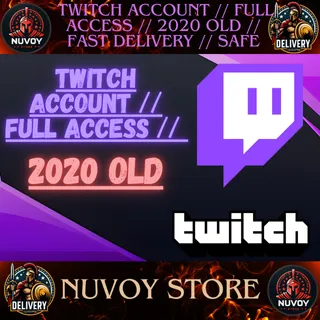 TWITCH ACCOUNT // FULL ACCESS // 2020 OLD // Fast Delivery // Safe