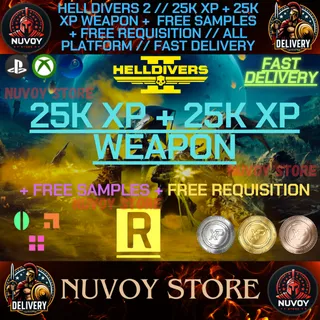 HELLDIVERS 2 // 25K XP + 25K XP Weapon + Free Samples + Free Requisitions // Fast Delivery // all Platform