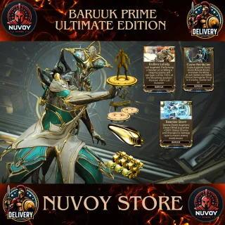 Baruuk Prime Ultimate Edition // All Platform + 1 Warframe Slot + 1 Orokin Reactor + 2 Weapon Slot + 3 Forma + All Augment