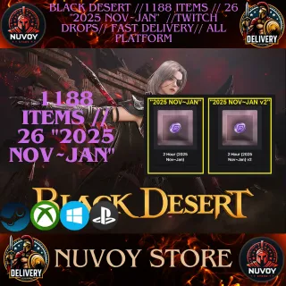 BLACK DESERT //1188 ITEMS // 26 "2025 NOV~JAN"  //TWITCH DROPS// Fast Delivery// all platform